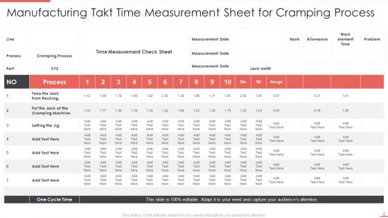 Manufacturing Takt Time Ppt PowerPoint Presentation Complete Deck With Slides