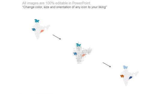 Map Of India With Bar Chart And States Highlighted Powerpoint Slides