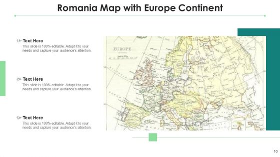 Map Of Romania State Region Ppt PowerPoint Presentation Complete Deck With Slides