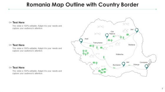 Map Of Romania State Region Ppt PowerPoint Presentation Complete Deck With Slides