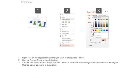 Map With Highlighted Areas And Percentage Values Powerpoint Slides