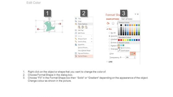 Map With Male Female Population Comparison Powerpoint Slides