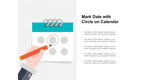 Mark Date With Circle On Calendar Ppt PowerPoint Presentation Professional Format