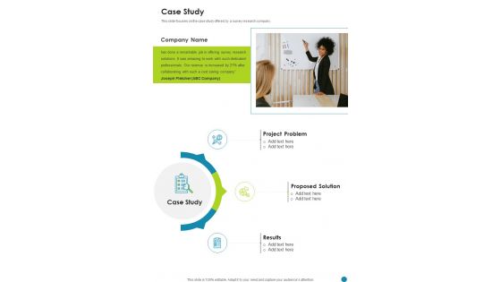 Market Assessment Proposal Case Study One Pager Sample Example Document Market Assessment Proposal Case Study One Pager Sample Example Document