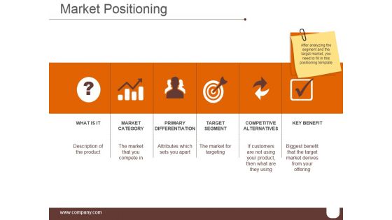 Market Positioning Ppt PowerPoint Presentation Summary