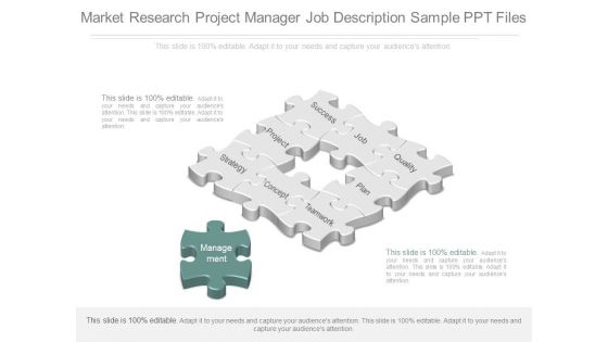 Market Research Project Manager Job Description Sample Ppt Files