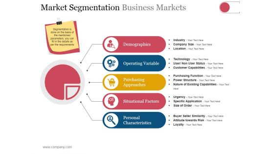 Market Segmentation Business Markets Ppt PowerPoint Presentation Inspiration Portrait
