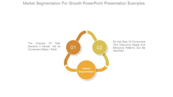 Market Segmentation For Growth Powerpoint Presentation Examples