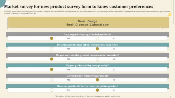 Market Survey For New Product Ppt PowerPoint Presentation Complete Deck With Slides Survey