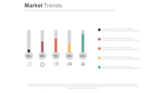 Market Trends Chart With Icons Powerpoint Slides