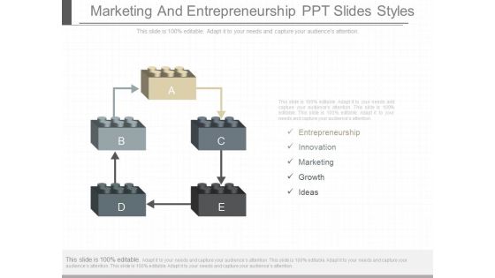 Marketing And Entrepreneurship Ppt Slides Styles