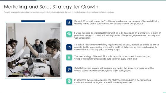 Marketing And Sales Strategy For Growth Ppt Gallery Ideas PDF