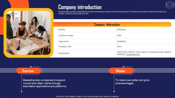 Marketing Automation App Fundraising Pitch Deck Company Introduction Microsoft PDF