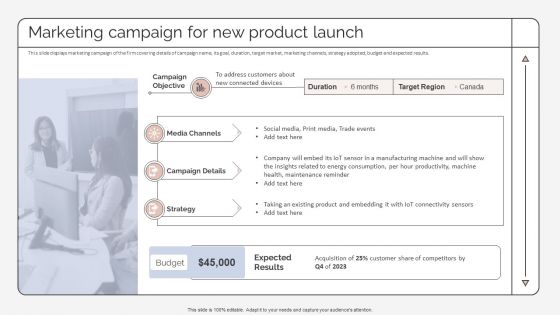 Marketing Campaign For New Product Launch Strategic Promotion Plan To Improve Product Brand Image Background PDF