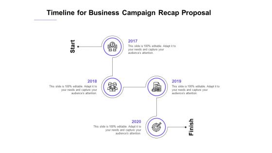 Marketing Campaign Timeline For Business Campaign Recap Proposal Mockup PDF