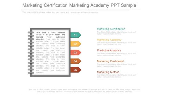 Marketing Certification Marketing Academy Ppt Sample