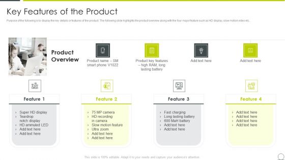 Marketing Communication Channels For Increasing Brand Awarenes Key Features Of The Product Topics PDF