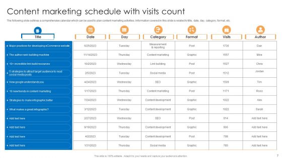 Marketing Content Schedule Ppt PowerPoint Presentation Complete Deck With Slides