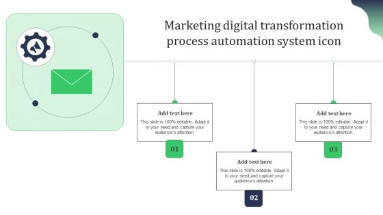 Marketing Digital Transformation Process Automation System Icon Download PDF
