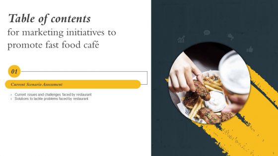 Marketing Initiatives To Promote Fast Food Cafe Ppt PowerPoint Presentation Complete Deck With Slides