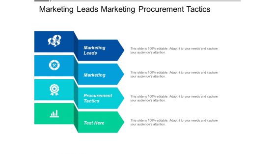 Marketing Leads Marketing Procurement Tactics Ppt PowerPoint Presentation Model Background Designs