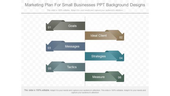 Marketing Plan For Small Businesses Ppt Background Designs