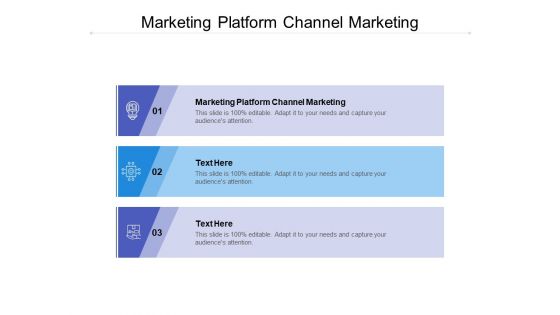 Marketing Platform Channel Marketing Ppt PowerPoint Presentation Layouts Graphics Template Cpb
