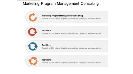 Marketing Program Management Consulting Ppt PowerPoint Presentation Gallery Tips Cpb Pdf