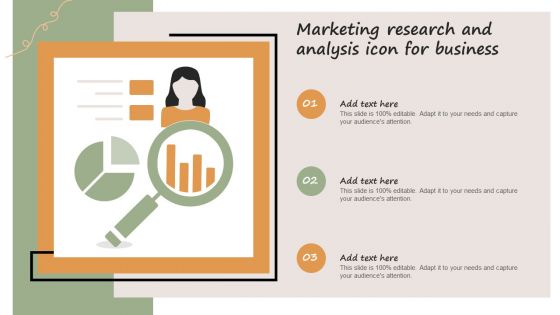 Marketing Research And Analysis Icon For Business Infographics PDF