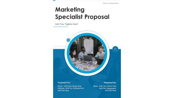 Marketing Specialist Proposal Example Document Report Doc Pdf Ppt