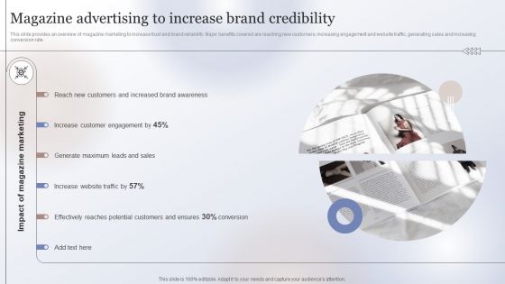 Marketing Strategy To Enhance Magazine Advertising To Increase Brand Credibility Summary PDF