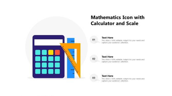 Mathematics Icon With Calculator And Scale Ppt PowerPoint Presentation Icon Sample PDF
