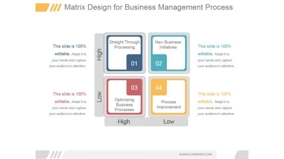 Matrix Design For Business Management Process Ppt PowerPoint Presentation Guidelines