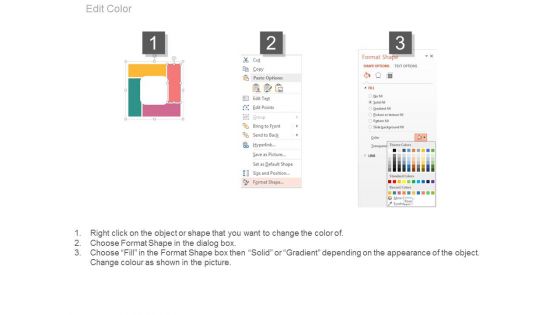 Matrix Of Four Business Steps Powerpoint Template