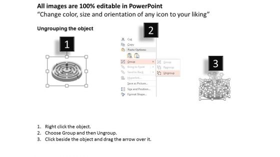 Maze Diagram For Decision Making Process Powerpoint Template