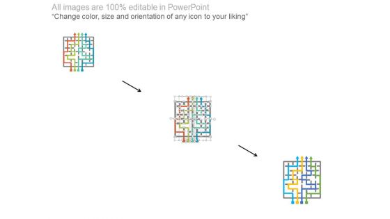 Maze With Alphabets And Arrows For Solution Powerpoint Template