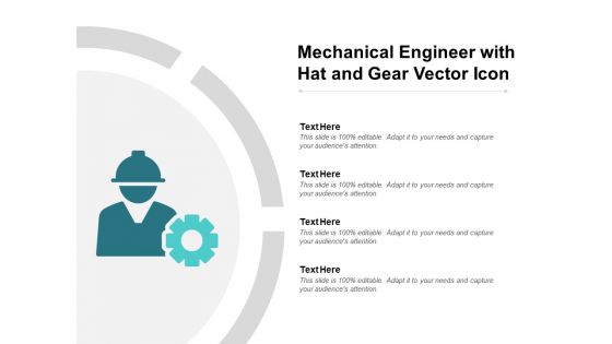 Mechanical Engineer With Hat And Gear Vector Icon Ppt PowerPoint Presentation Ideas Graphic Tips