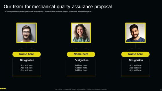 Mechanical Quality Assurance Proposal Ppt PowerPoint Presentation Complete Deck With Slides