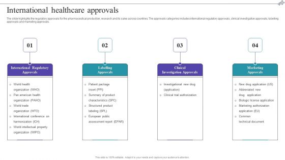 Medical Care Company Overview International Healthcare Approvals Topics PDF