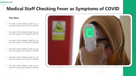 Medical Staff Checking Fever As Symptoms Of COVID Ppt File Clipart PDF