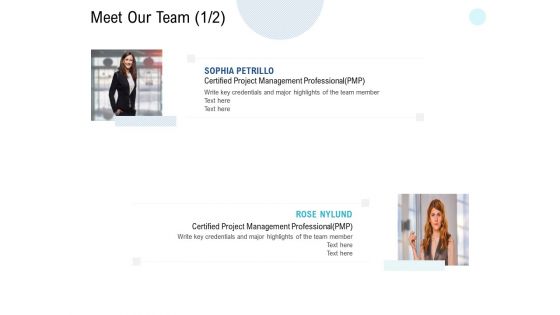 Meet Our Team Introduction Ppt PowerPoint Presentation Infographic Template Clipart Images
