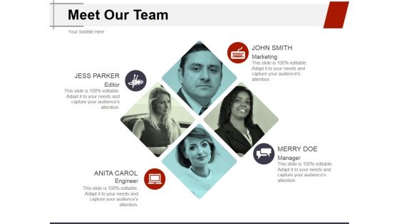 Meet Our Team Ppt PowerPoint Presentation Icon