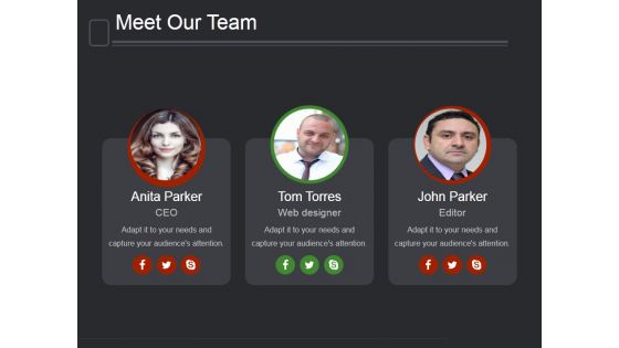 Meet Our Team Ppt PowerPoint Presentation Ideas