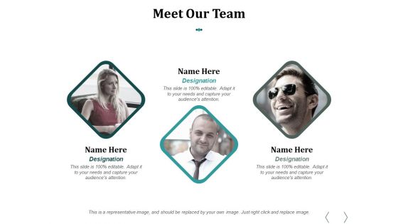 Meet Our Team Ppt PowerPoint Presentation Infographic Template Demonstration
