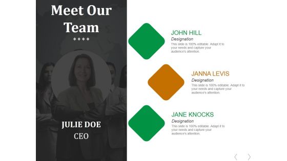Meet Our Team Ppt PowerPoint Presentation Pictures Microsoft