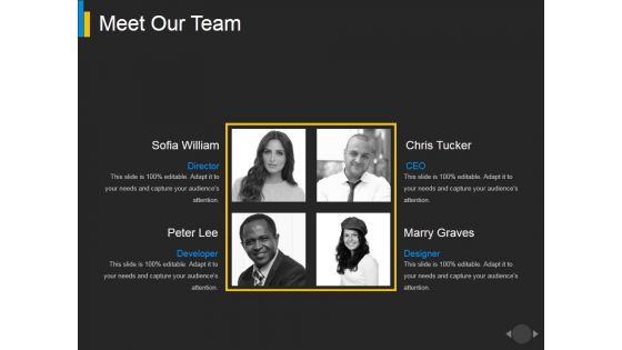Meet Our Team Ppt PowerPoint Presentation Summary Graphics Download