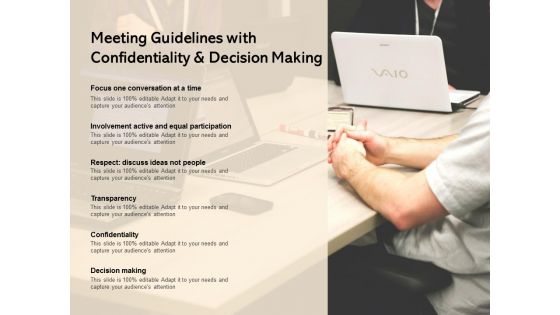 Meeting Guidelines With Confidentiality And Decision Making Ppt PowerPoint Presentation File Mockup