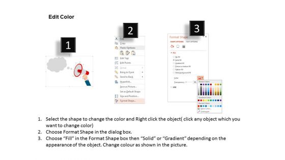 Megaphone With Bubble For Communication Powerpoint Templates