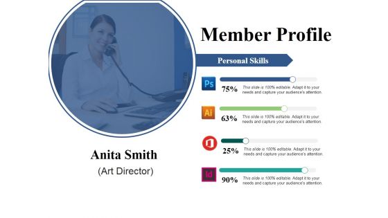 Member Profile Ppt PowerPoint Presentation Inspiration Vector
