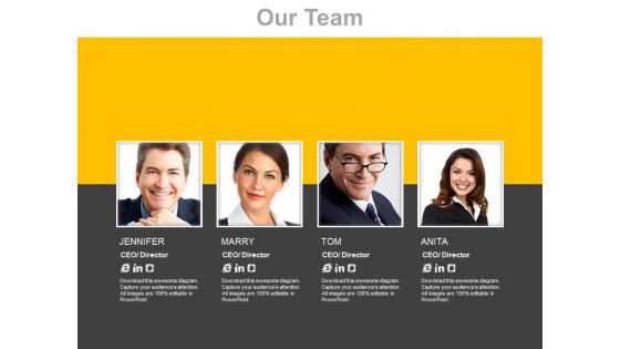 Members For Business Management Team Powerpoint Slides